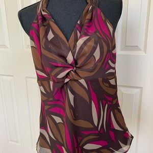 Worthington Sleeveless Knot-neck Top